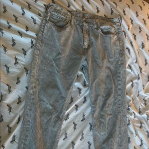 Levi’s grey acid wash jeans
